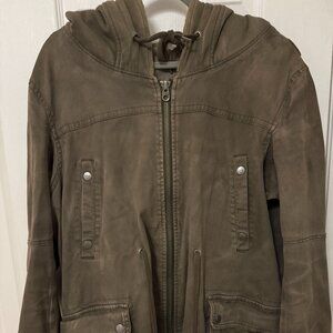 Free People Distressed Cargo Jacket